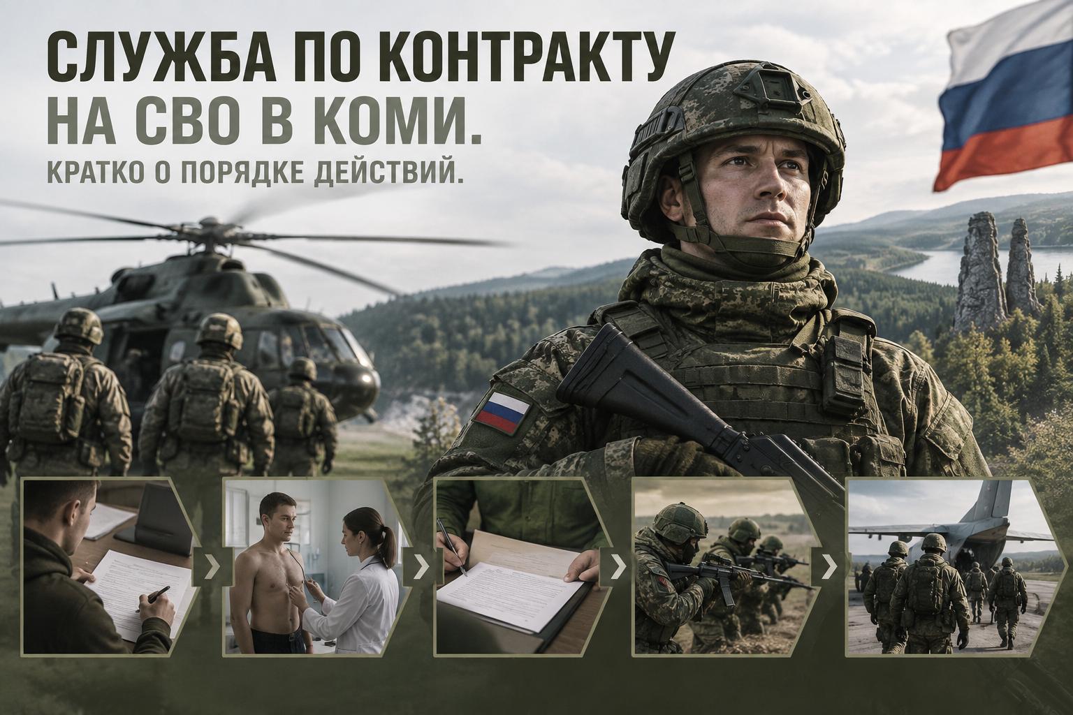 Служба по контракту на СВО в Коми. Кратко о порядке действий